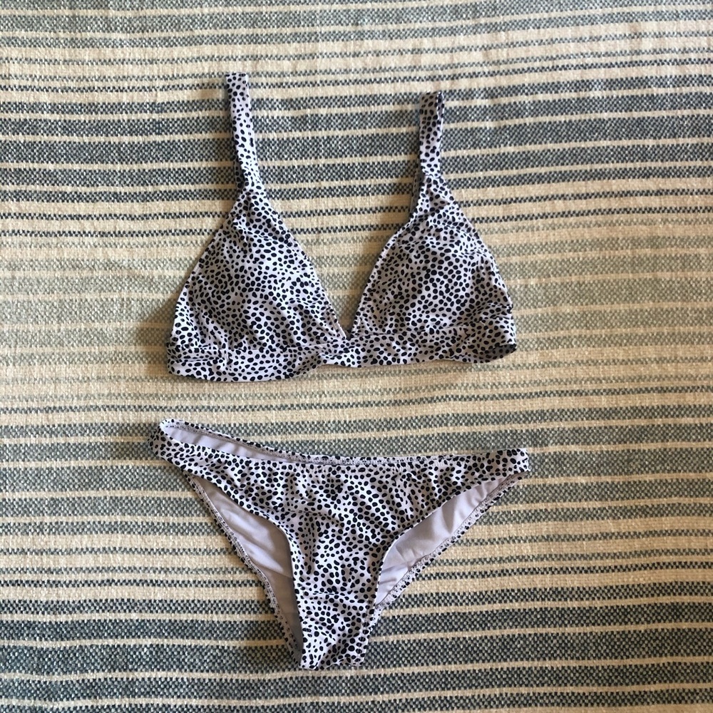 Black & White SHEIN Bikini